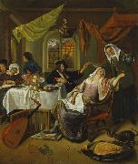 Jan Steen The Dissolute Household oil painting
